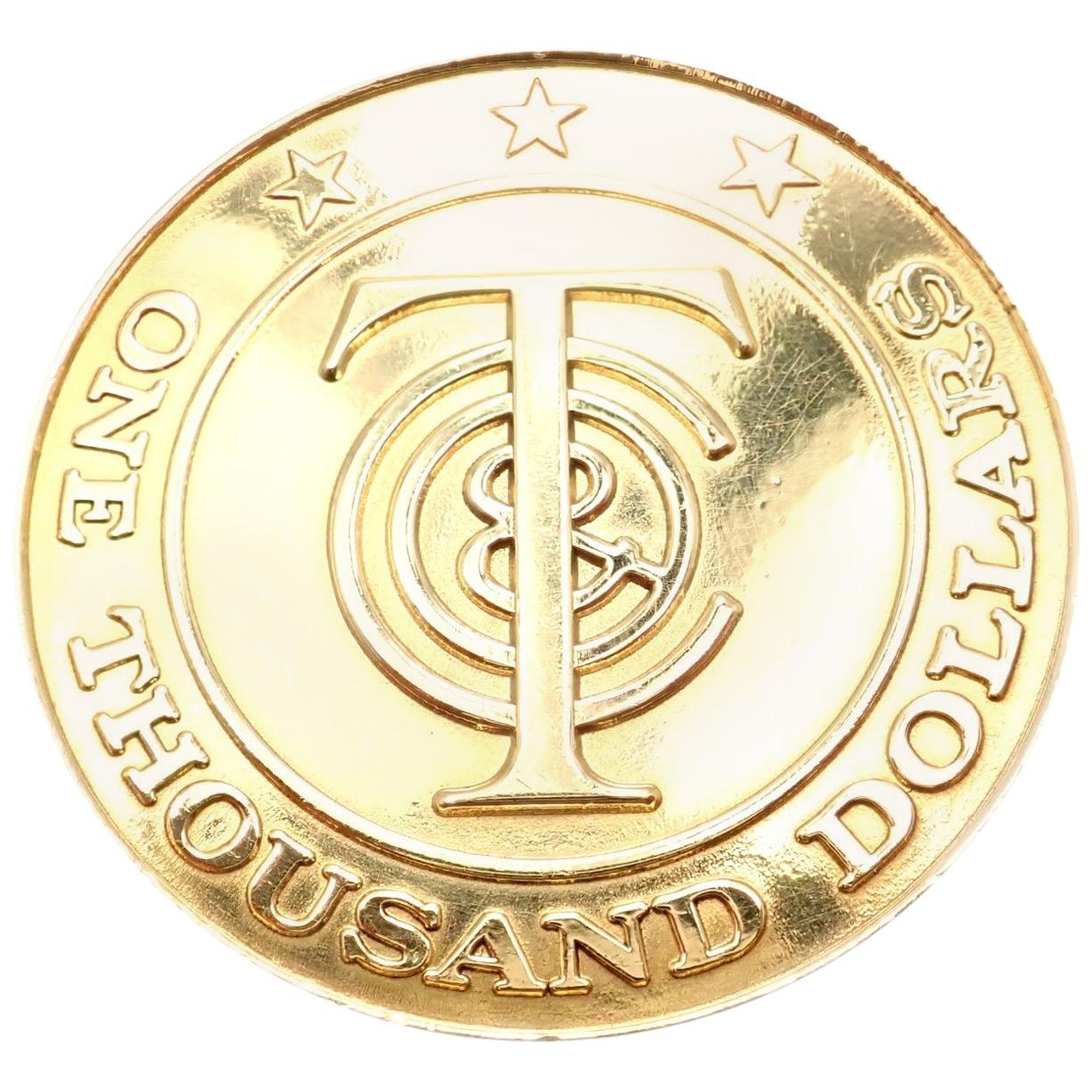 $1,000 Solid Yellow Gold Token Coin at 