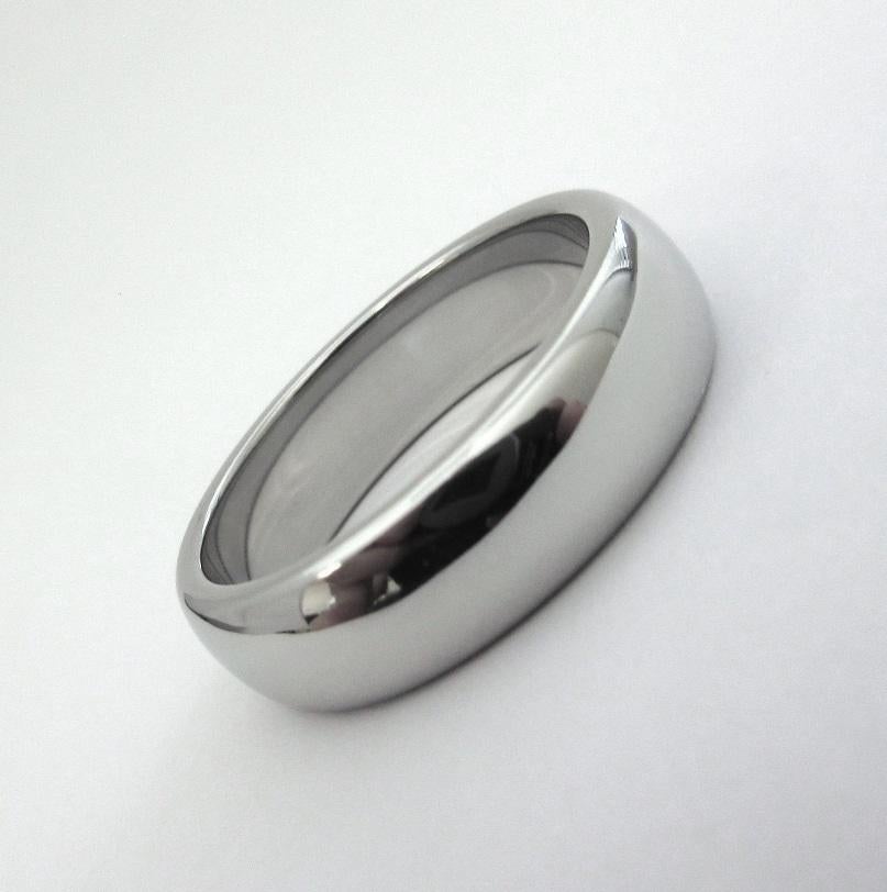 Women's or Men's TIFFANY & Co. TIFFANY Notes Platinum 6mm Lucida Wedding Band Ring 9