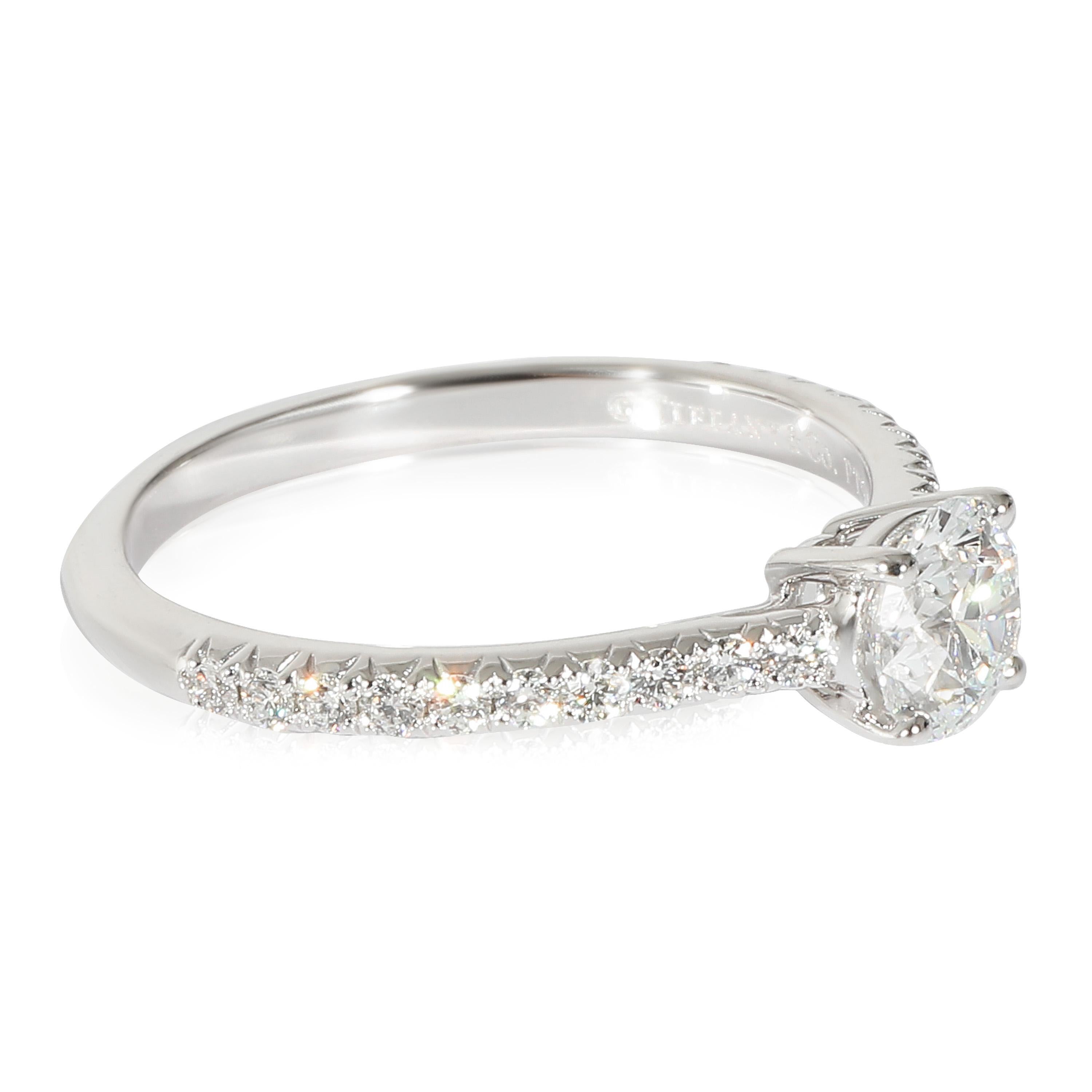 Tiffany & Co. Tiffany Novo Diamant-Verlobungsring aus Platin mit 0,69 Karat Diamant Damen im Angebot