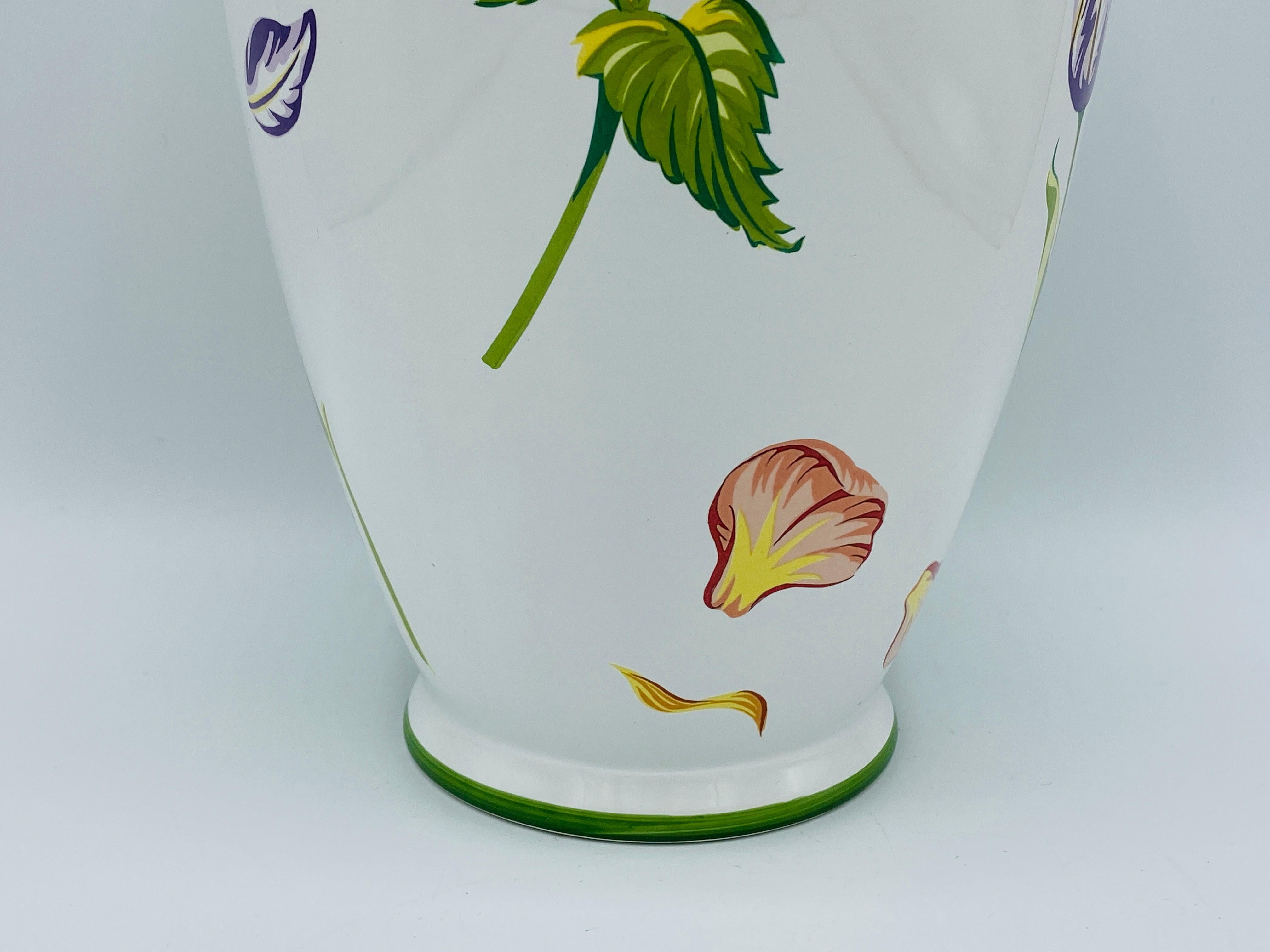 Hand-Painted Tiffany & Co. 'Tiffany Petals' Ceramic Vase, 1998
