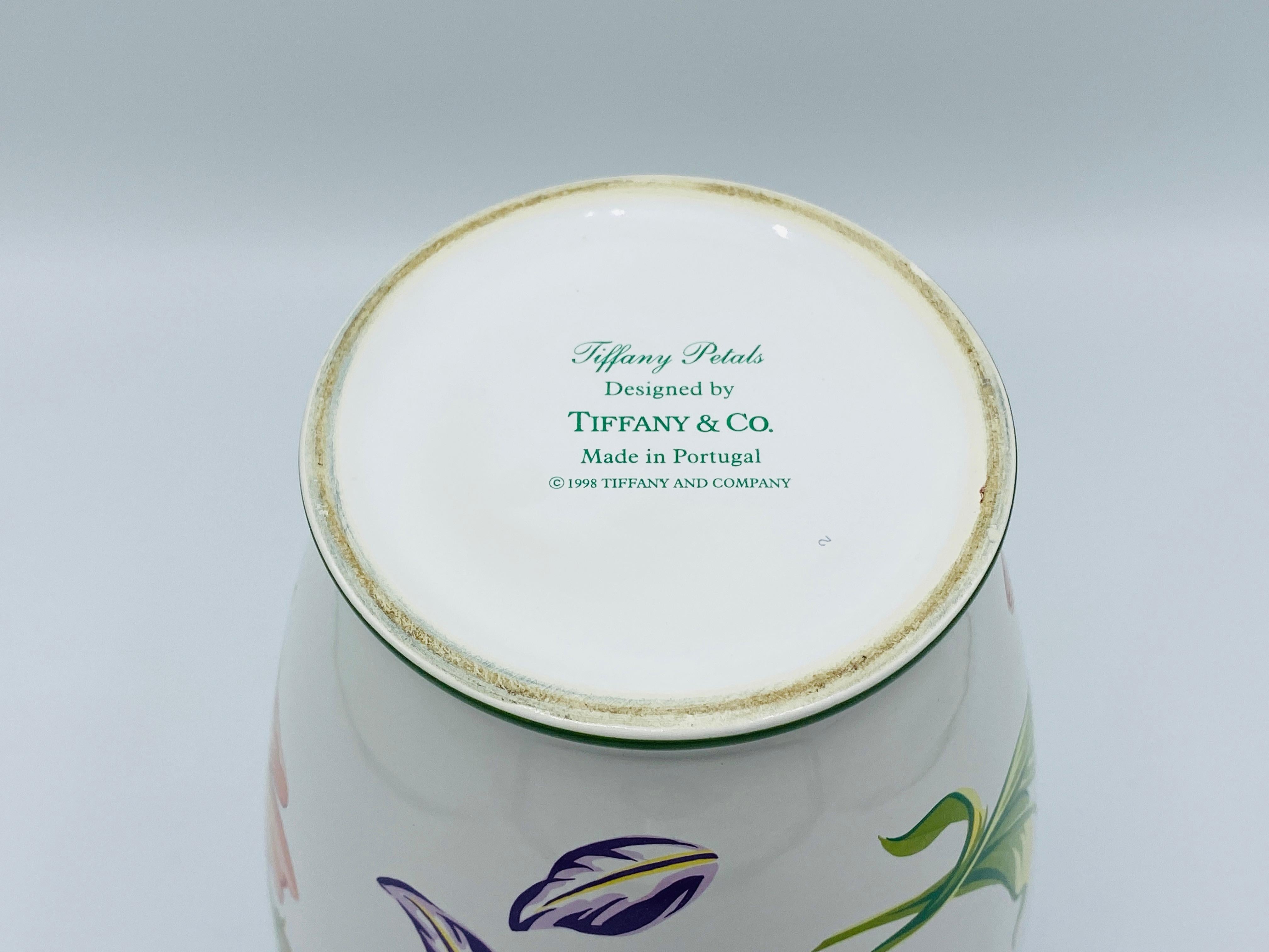 20th Century Tiffany & Co. 'Tiffany Petals' Ceramic Vase, 1998