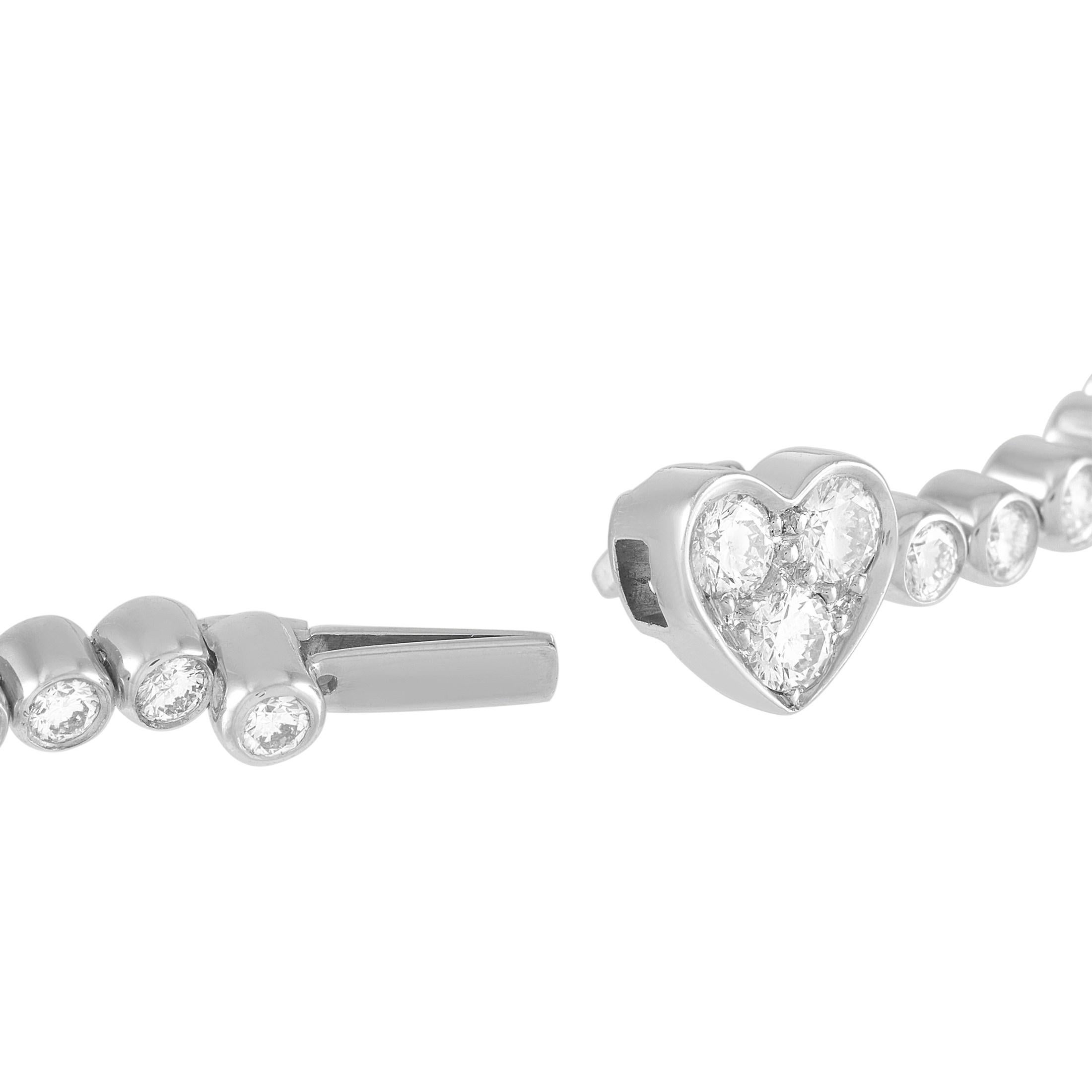 Round Cut Tiffany & Co. Tiffany Platinum 3.00 Carat Diamond Tennis Bracelet
