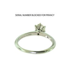 Tiffany & Co. Tiffany Platinum Solitaire Diamond Engagement Ring