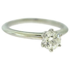 Tiffany & Co. Tiffany Platinum Solitaire Diamond Engagement Ring