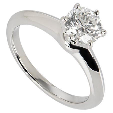 Tiffany & Co. Tiffany Setting Bague de fiançailles solitaire sertie de diamants 1,00 carat H/VVS1 en vente