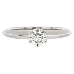 Tiffany & Co. Tiffany Setting Solitaire Ring Platinum with RBC Diamond I/IF 0.31
