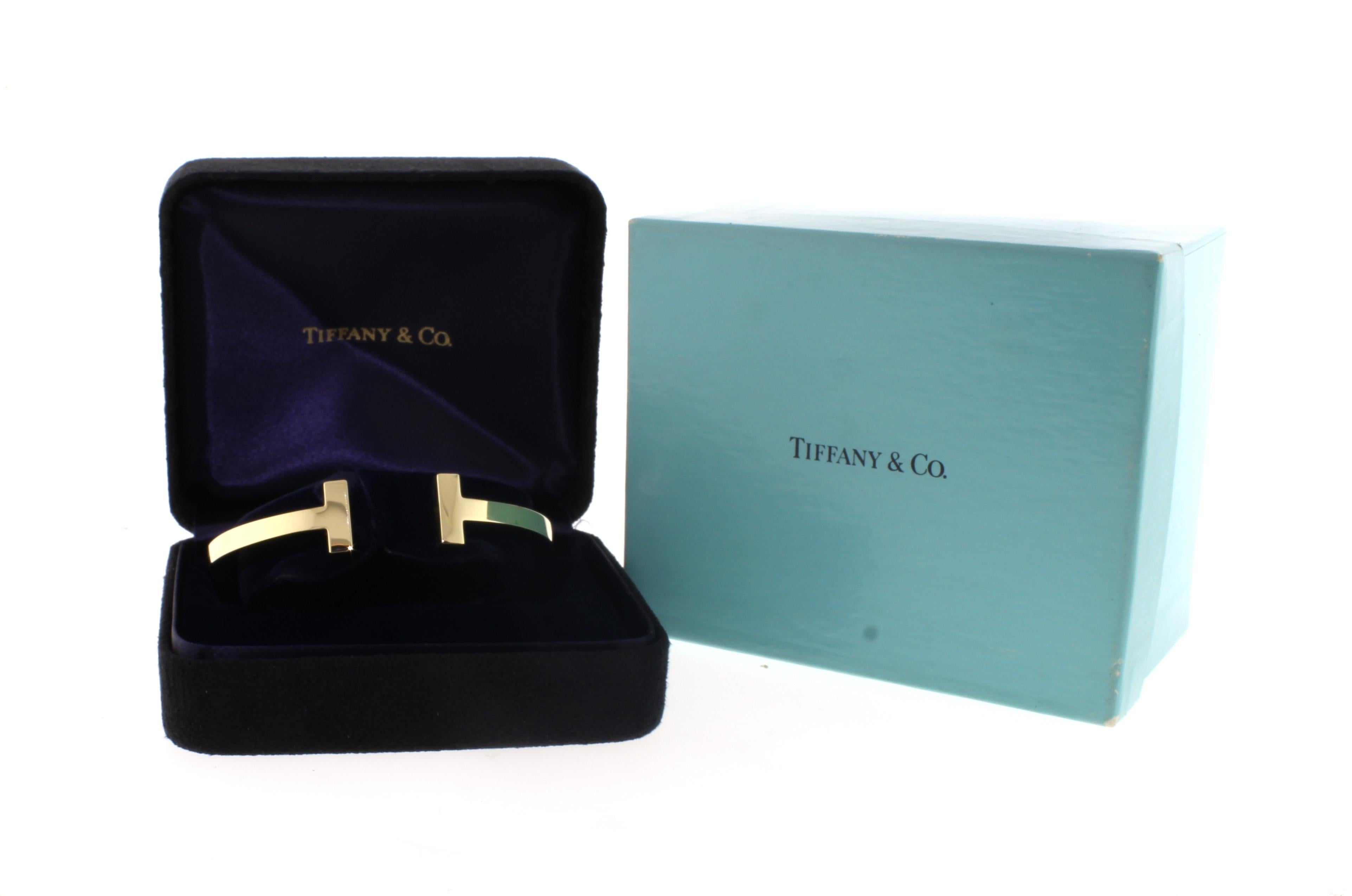 Tiffany & Co. Tiffany Square T Bracelet In Excellent Condition In Bethesda, MD