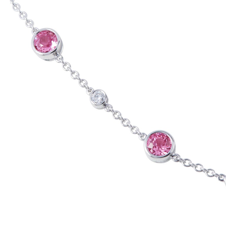 Tiffany & Co. 'Tiffany Swing' Pink sapphire and Diamond Necklace – CIRCA