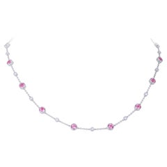 Tiffany & Co. 'Tiffany Swing' Pink sapphire and Diamond Necklace