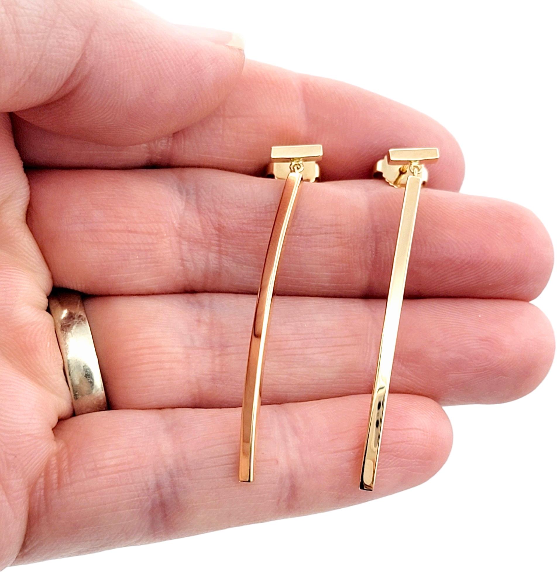 Tiffany & Co. Tiffany, pendants d'oreilles en or rose 18 carats en vente 5