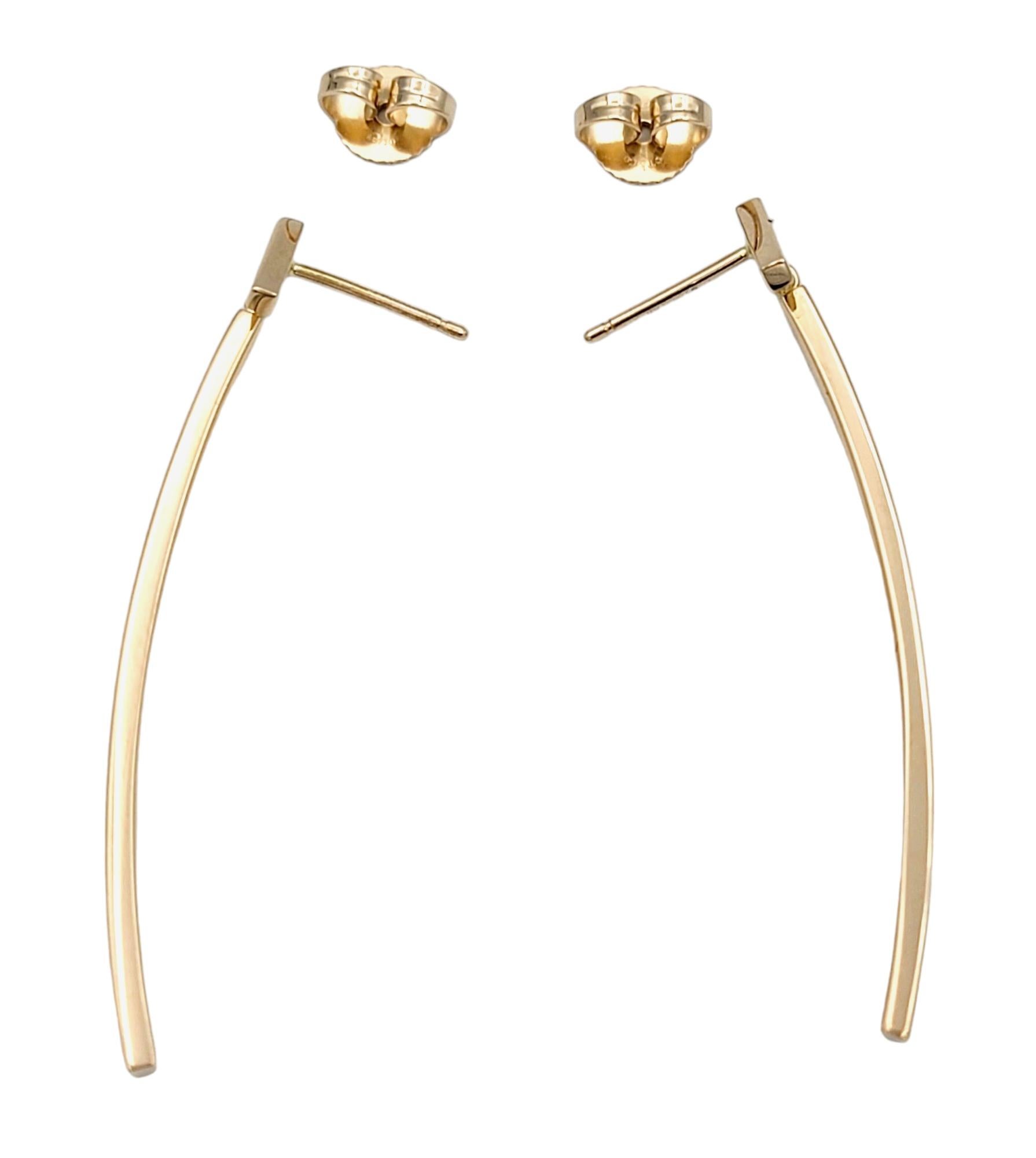 Tiffany & Co. Tiffany 'T' Bar-Tropfen-Ohrringe aus 18 Karat Roségold mit durchbohrten Ohrringen im Angebot 1