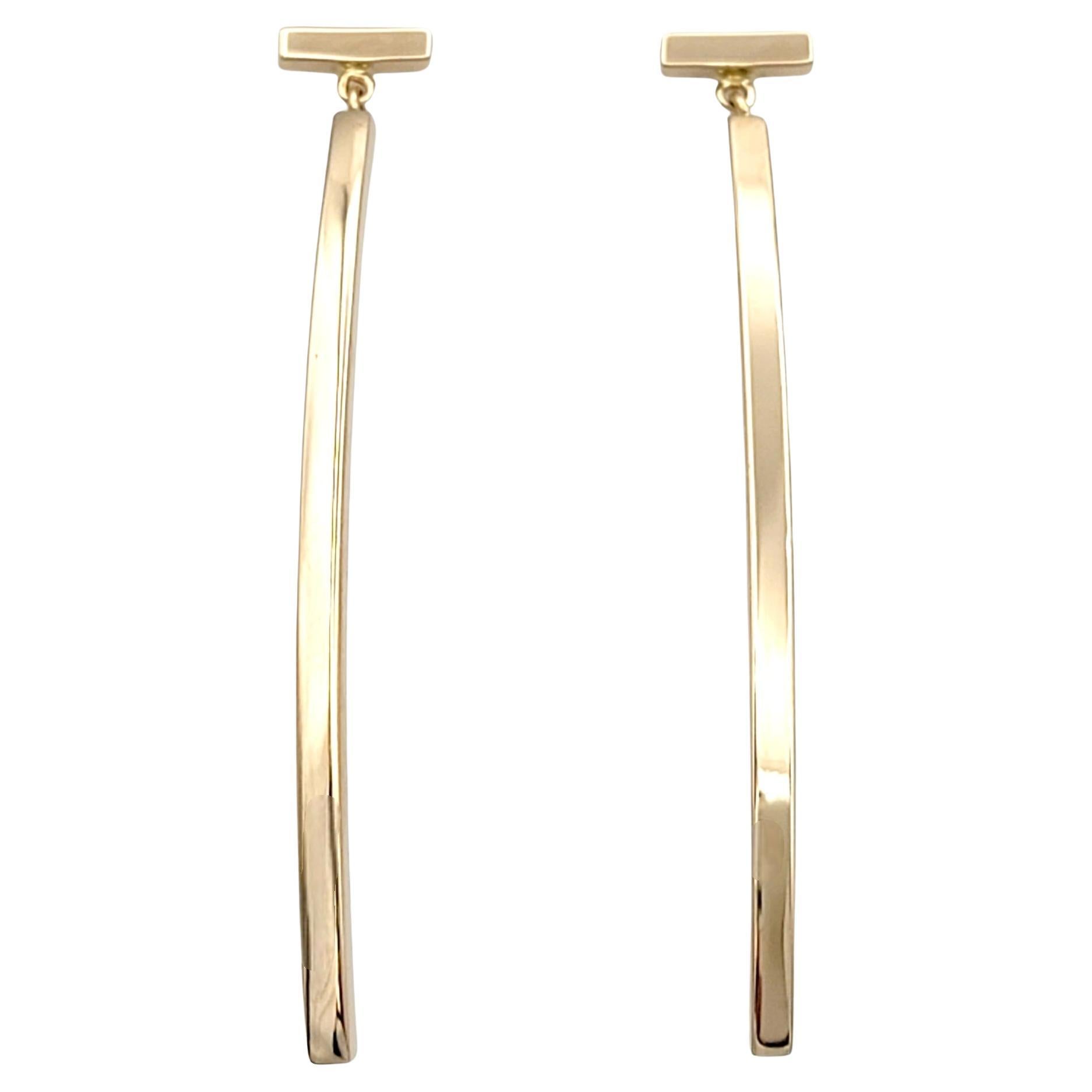 Tiffany & Co. Tiffany 'T' Bar Drop Pierced Earrings in 18 Karat Rose Gold