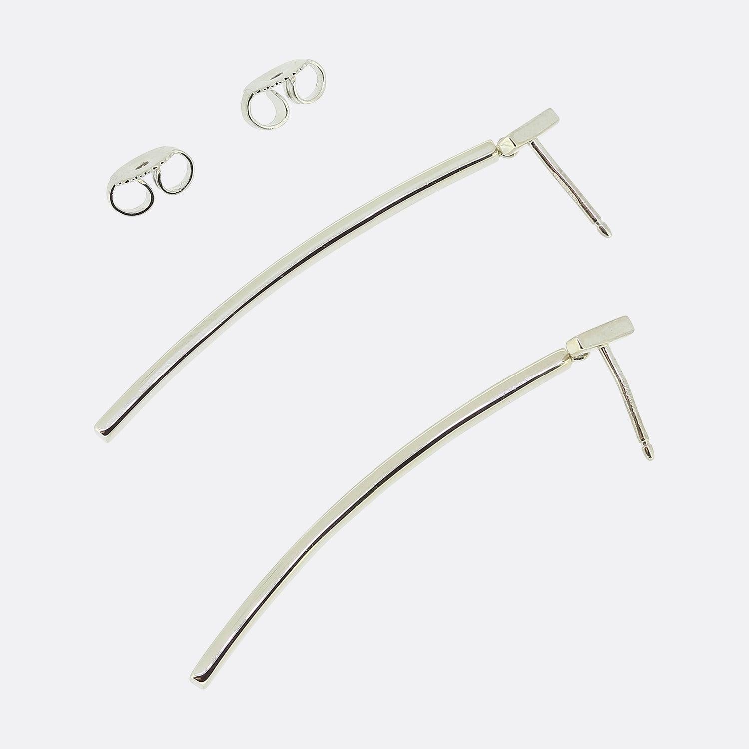 Tiffany & Co. Tiffany T Diamond Bar Earrings In Excellent Condition For Sale In London, GB