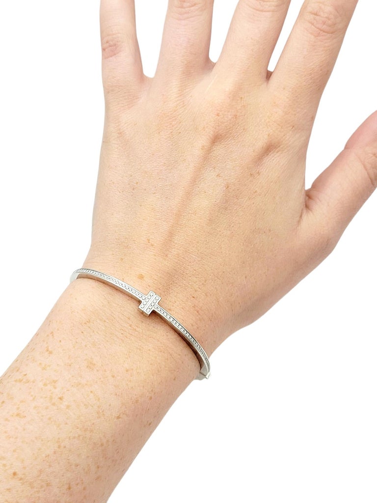 Diamond Wire Tiffany Diamond Bracelet White Gold Tiffany T