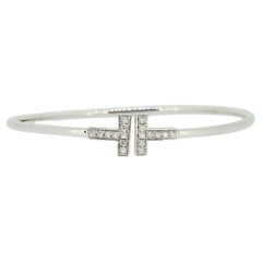 Tiffany & Co. Tiffany T Diamant-Drahtarmband mit Diamanten