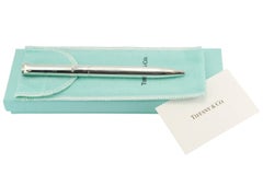 Bolígrafo retráctil de plata de ley Tiffany & Co. con clip en forma de T.