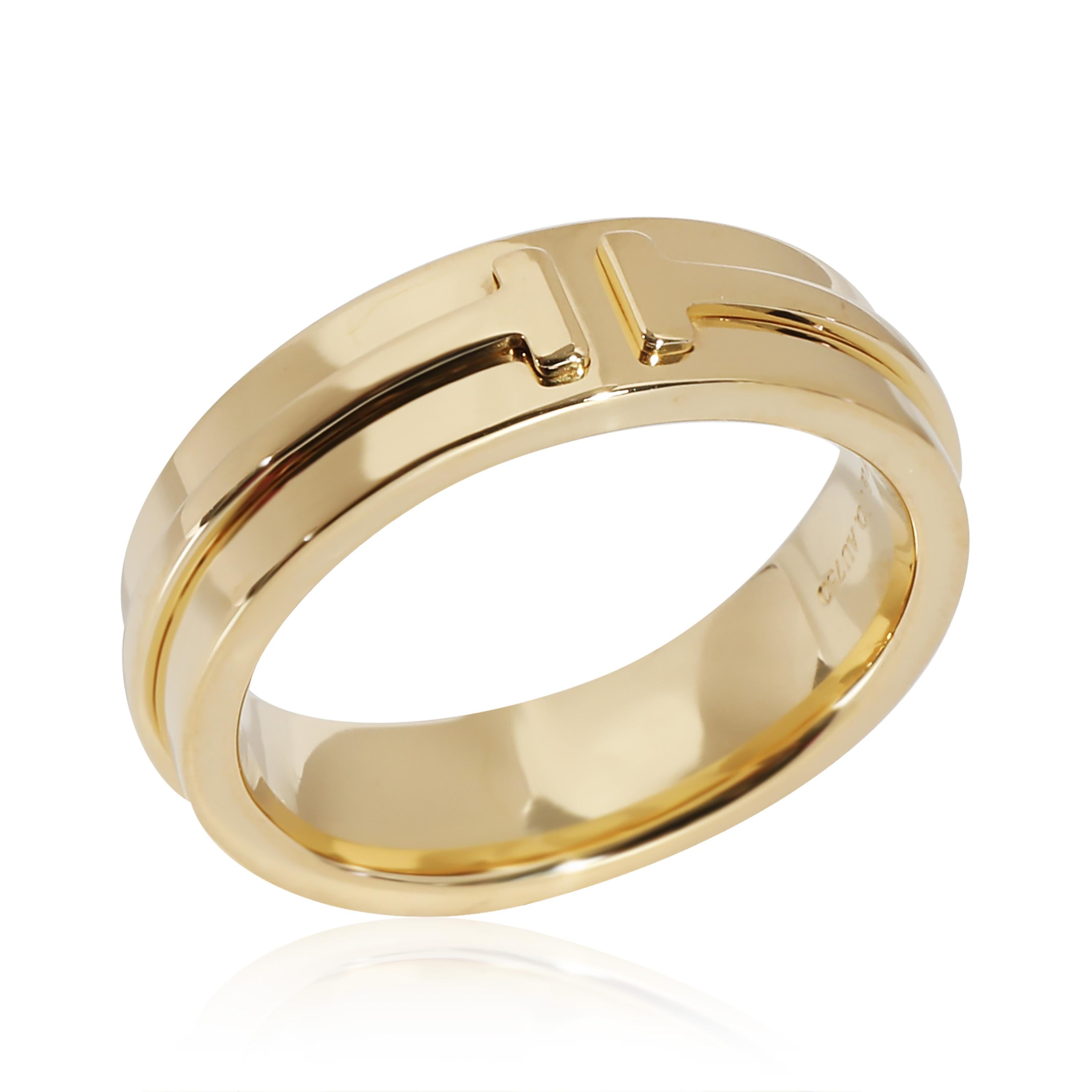 Tiffany & Co. Tiffany T Ring in 18K Yellow Gold In Excellent Condition For Sale In New York, NY