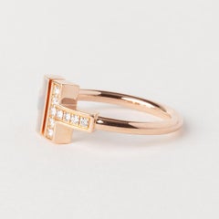 Tiffany & Co Tiffany T Rose Gold 0.10ct Round Diamond Wrap Ring