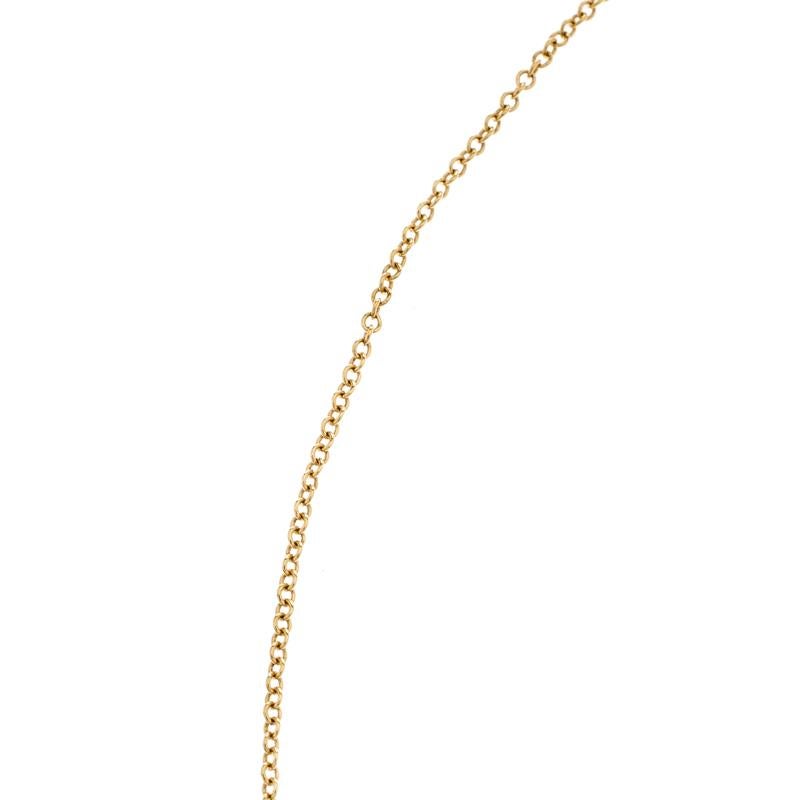 Contemporary Tiffany & Co. Tiffany T Smile Diamond 18k Yellow Gold Necklace
