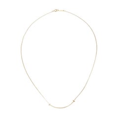 Tiffany & Co. Tiffany T Smile Diamond 18k Yellow Gold Necklace
