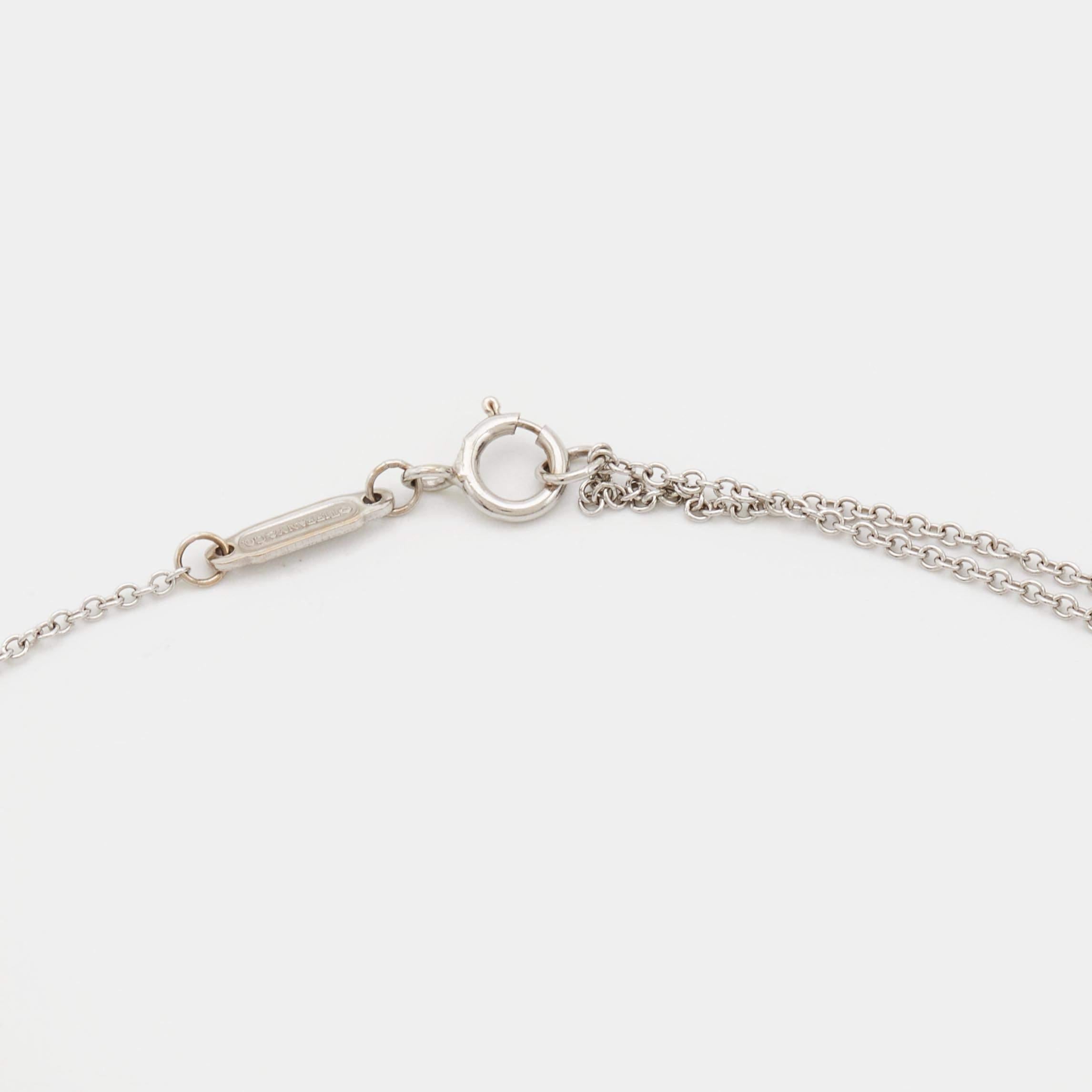 tiffany smile necklace white gold