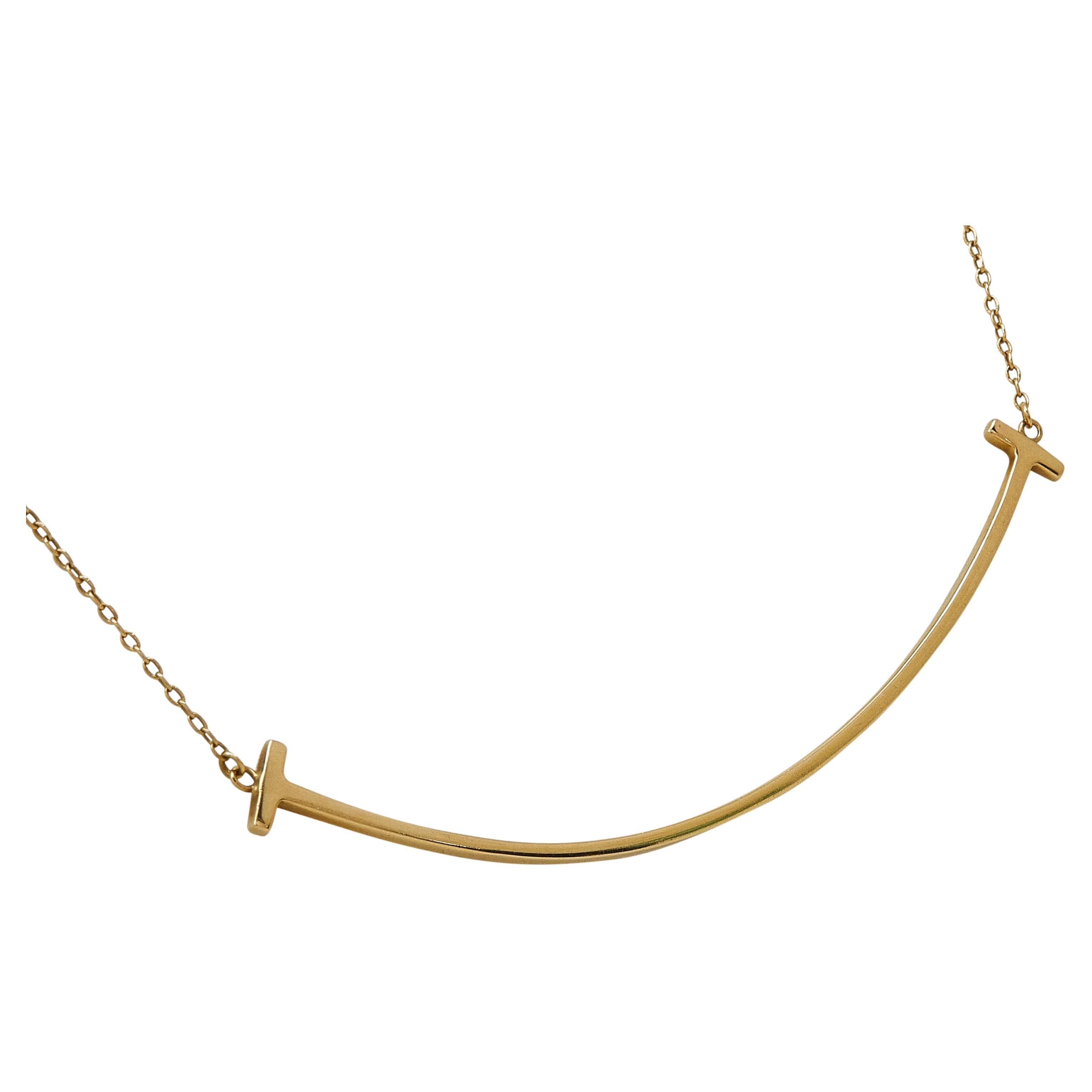 Tiffany & Co. Tiffany T Smile Anhänger Groß 18K Gelbgold im Angebot