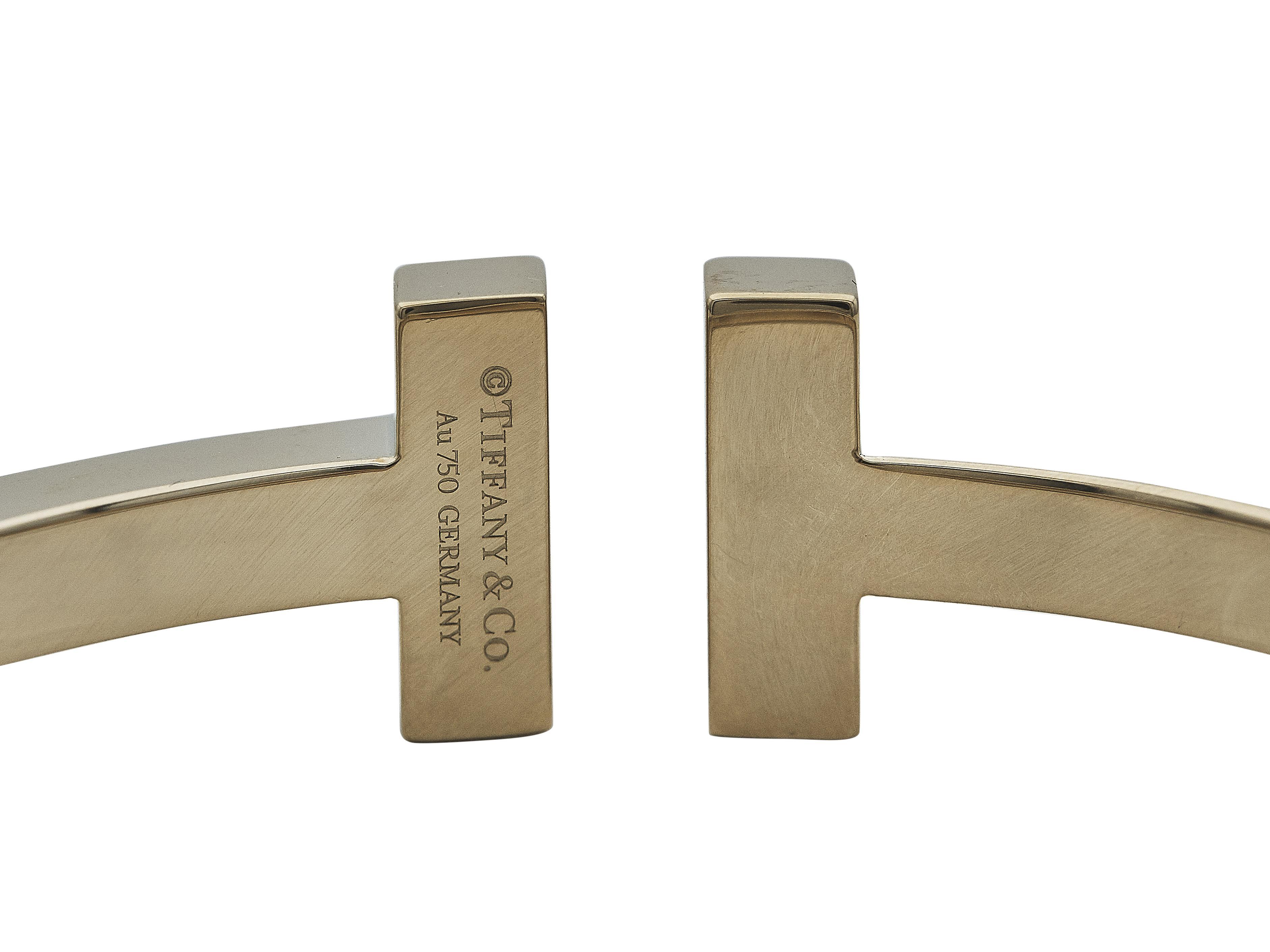 Tiffany & Co. Tiffany T Square Bracelet 18K Yellow Gold In Good Condition For Sale In New York, NY