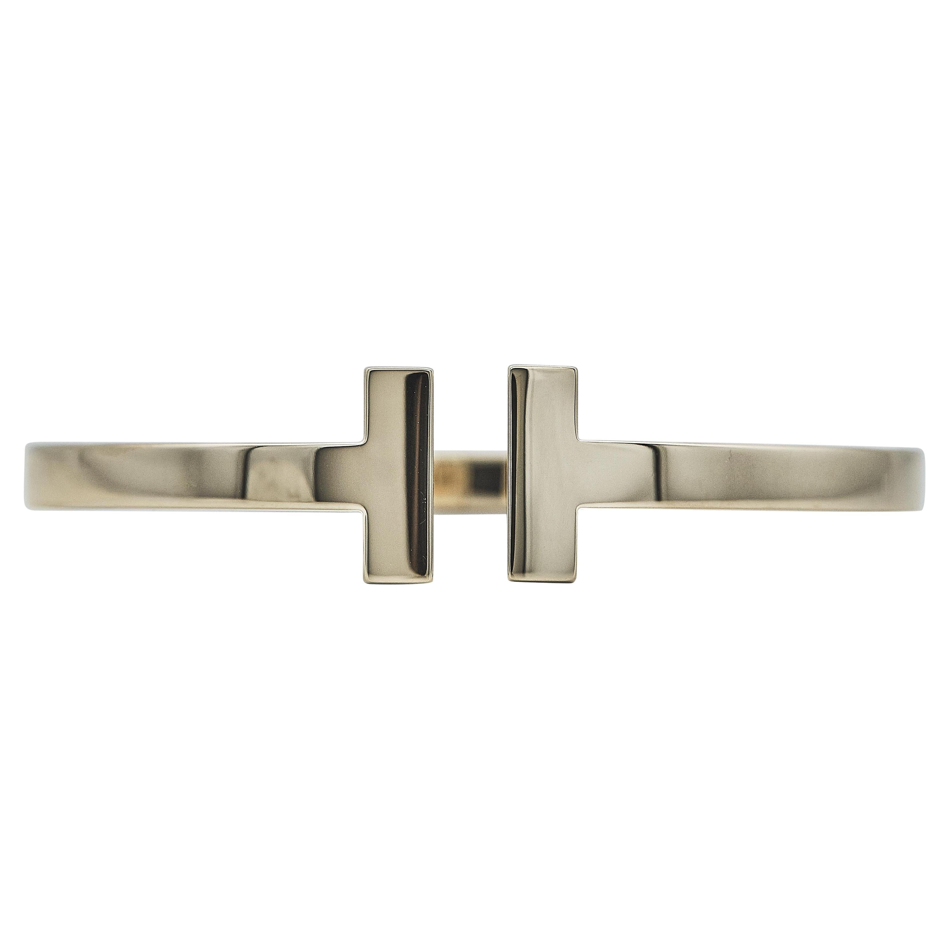 Tiffany & Co. Tiffany T Square Bracelet 18K Yellow Gold For Sale