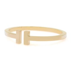 Tiffany & Co. Tiffany T Square Bracelet 18K Yellow Gold Size Large