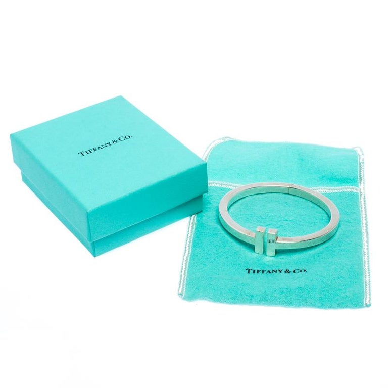 Tiffany and Tiffany T Square Sterling Silver Bracelet For Sale