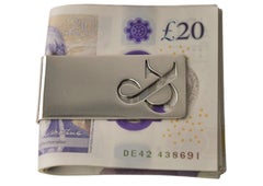 Tiffany & Co Tiffany T Sterling Silver Money Clip With Box and Pouch