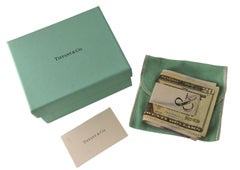 Tiffany & Co Tiffany T Sterling Silver Money Clip With Box and Pouch