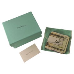 Tiffany & Co Tiffany T Sterling Silver Money Clip With Box and Pouch