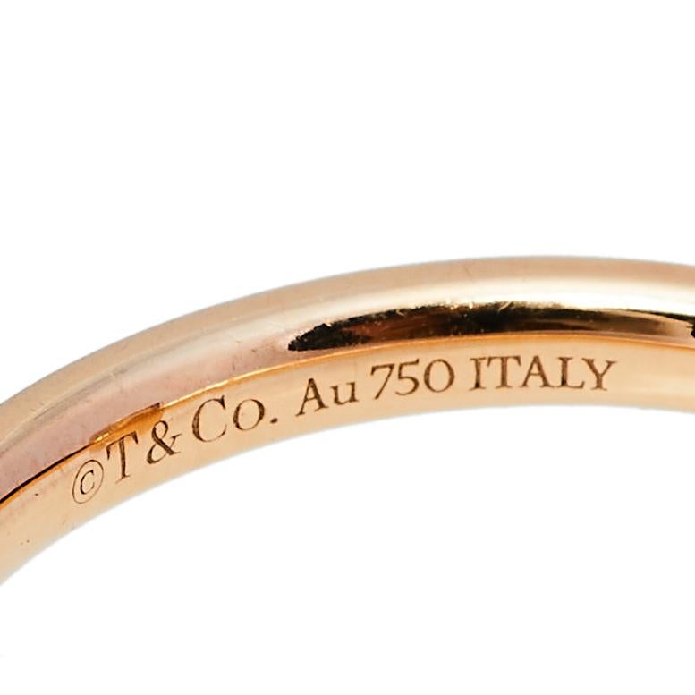 Tiffany & Co. Tiffany T T1 18K Rose Gold Ring Size EU 55 In Good Condition In Dubai, Al Qouz 2