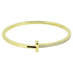 Tiffany & Co. Tiffany T T1 Narrow Diamond Hinged Bangle