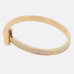 Tiffany & Co. Tiffany T T1 Wide Diamond Hinged Bangle