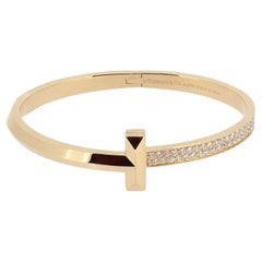 Tiffany & Co. Tiffany T T1 Wide Diamond Hinged Bangle