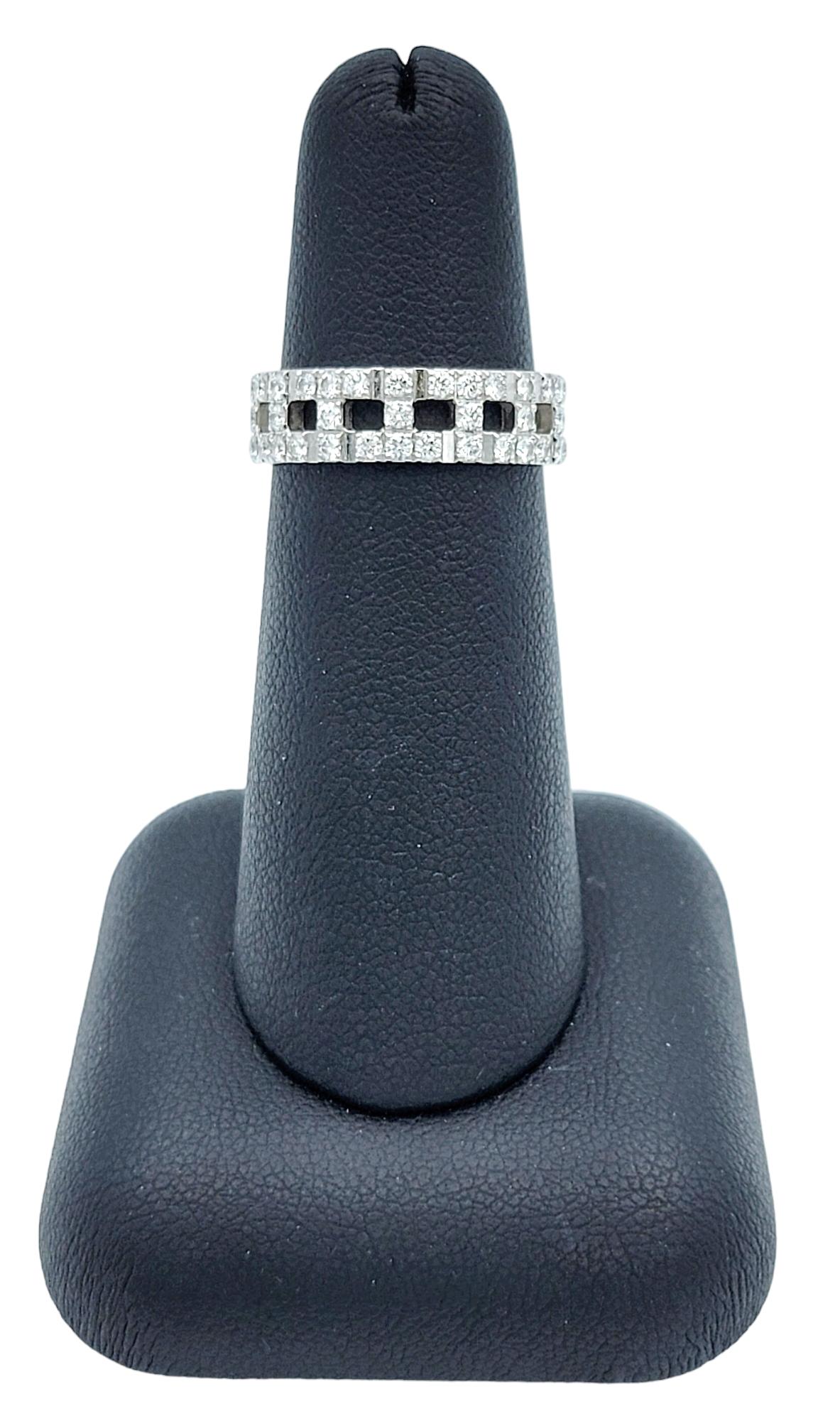 Tiffany & Co. Tiffany Trueing Bague à diamant pavé de 0,99 carat total en or 18K en vente 3