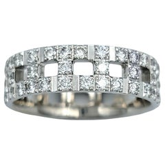 Tiffany & Co. Tiffany Trueing Bague à diamant pavé de 0,99 carat total en or 18K