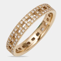 Tiffany & Co. Tiffany T True Diamonds 18k Rose Gold Narrow Ring Size 51
