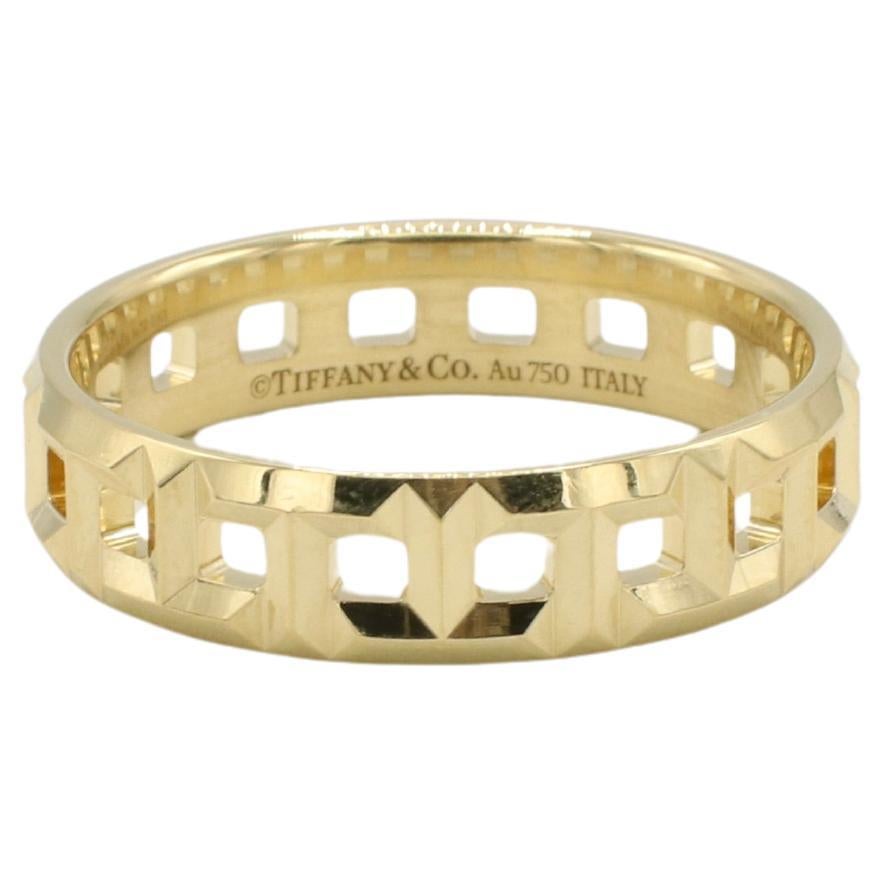 Modern Tiffany & Co. Tiffany T. True Wide 18 Karat Yellow Gold Band Ring 5.5MM For Sale