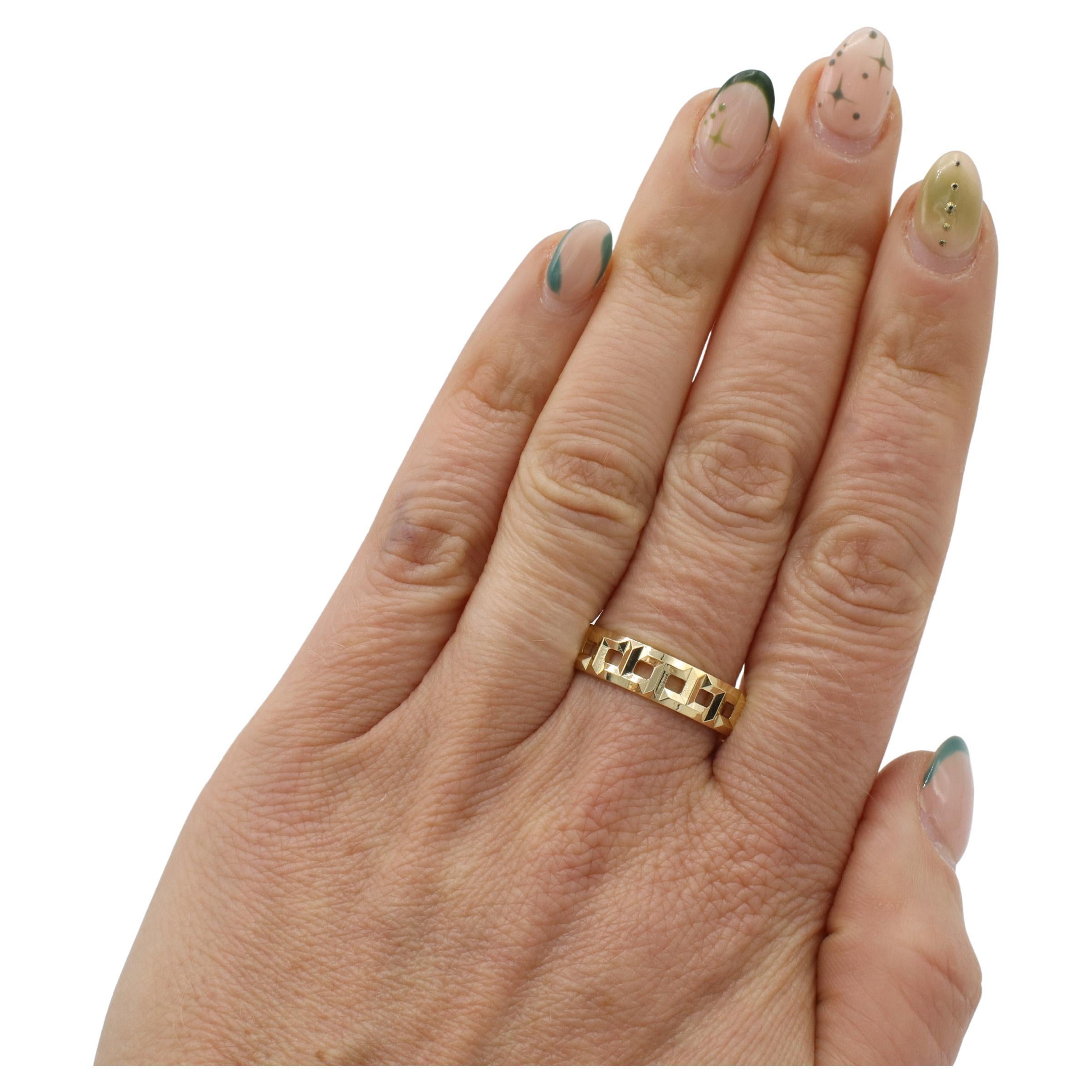 Tiffany & Co. Tiffany T. True Wide 18 Karat Yellow Gold Band Ring 5.5MM In Excellent Condition For Sale In  Baltimore, MD