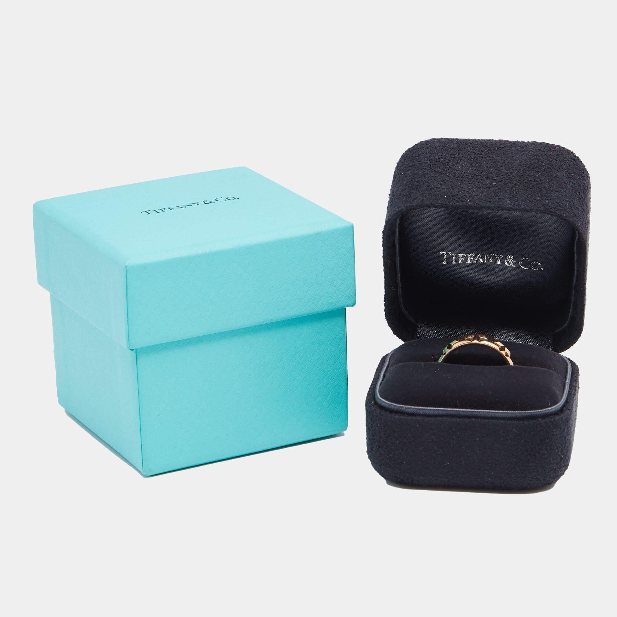 Tiffany & Co. Tiffany T True Wide 18K Rose Gold Band Ring 51 1