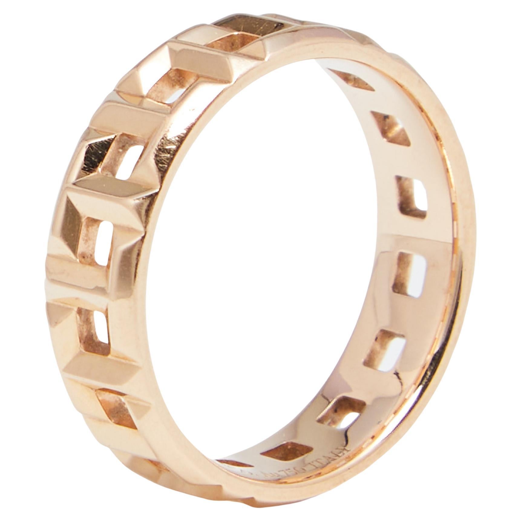 Tiffany & Co. Tiffany T True Wide 18K Rose Gold Band Ring 51