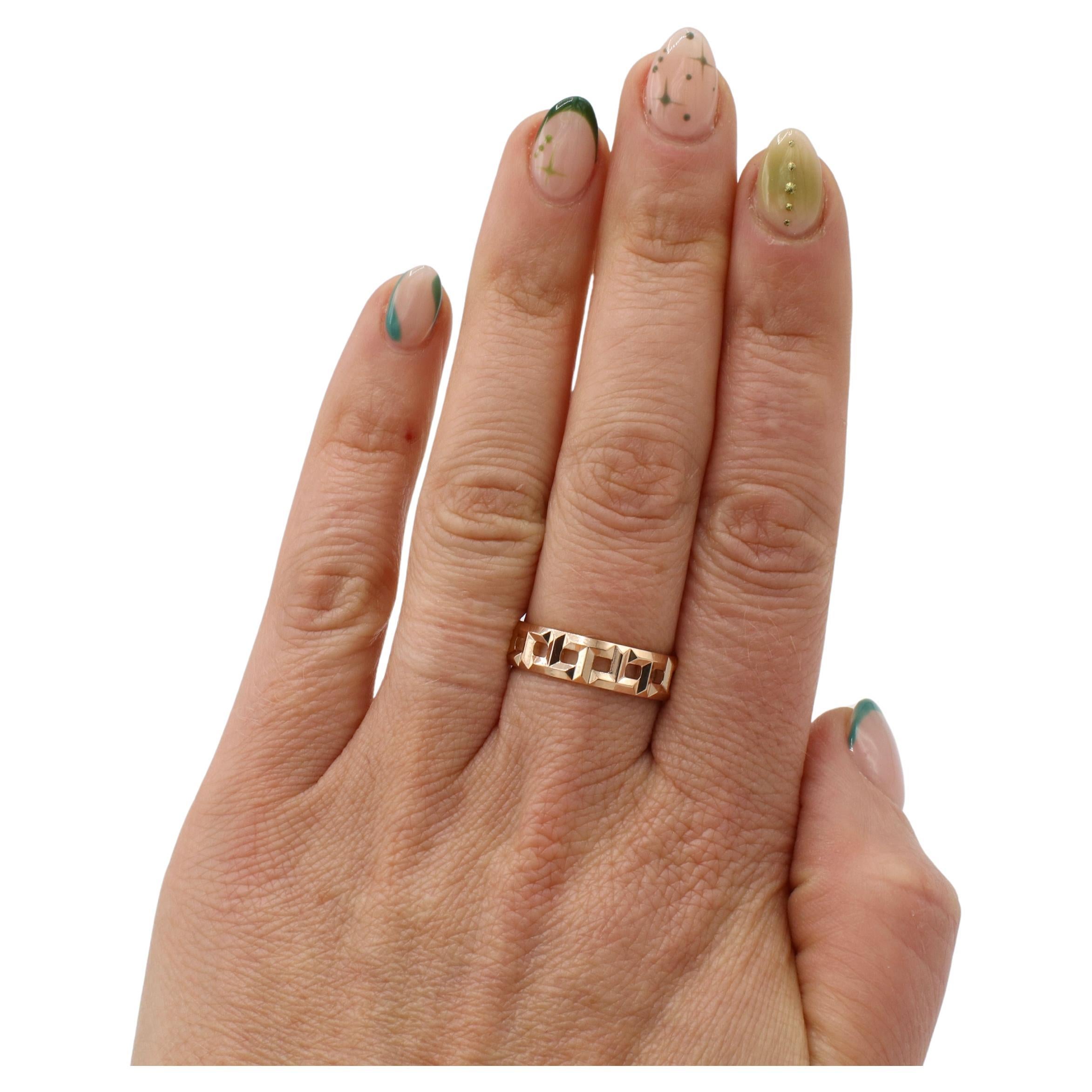 Tiffany & Co. Tiffany T. True Wide Band Ring 18K Rose Gold 5.5MM In Excellent Condition For Sale In  Baltimore, MD