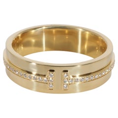 Tiffany & Co. Tiffany T Wide Diamond Ring in 18k Yellow Gold 0.12 Ctw