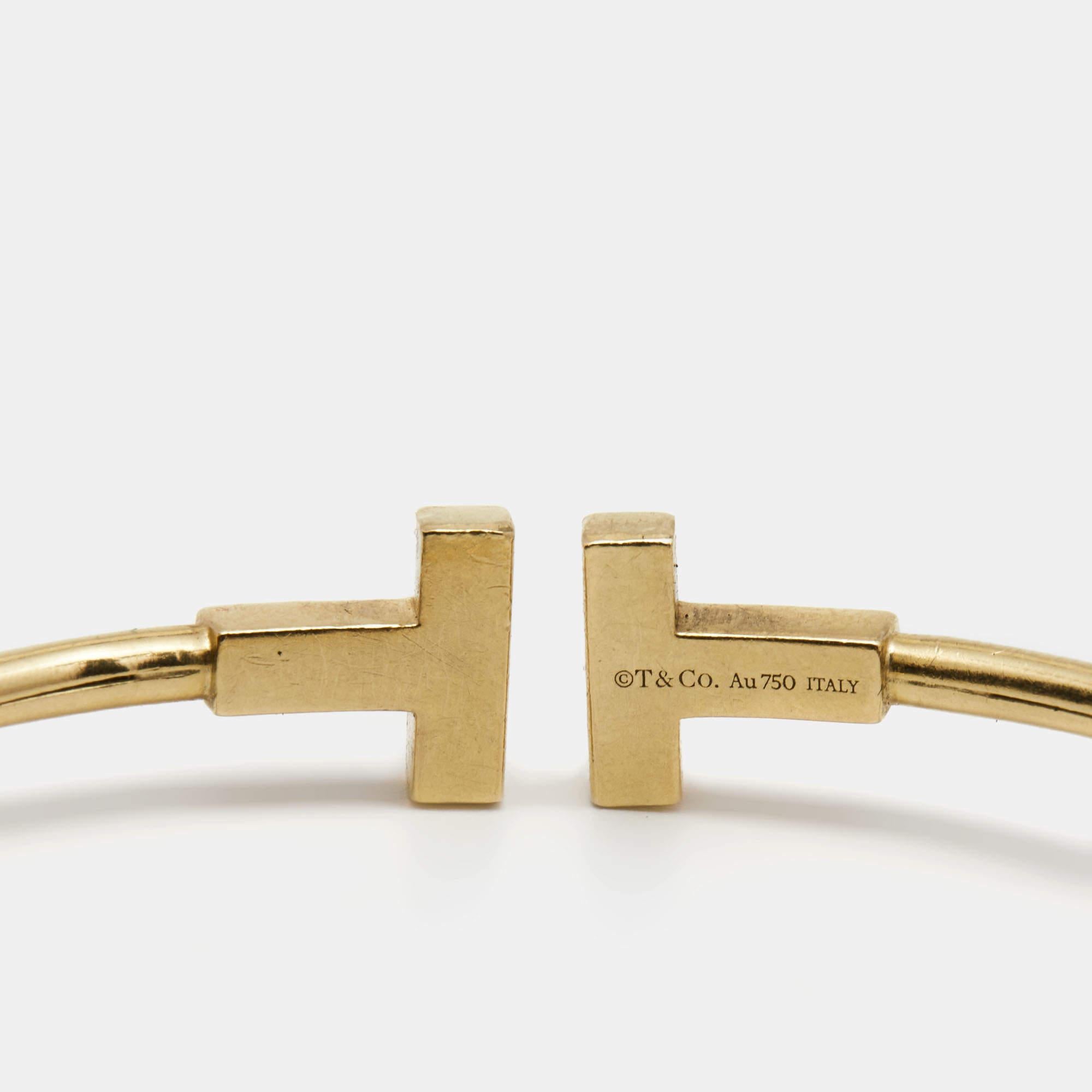 Tiffany & Co. Tiffany T Wire 18k Yellow Gold Bracelet 1