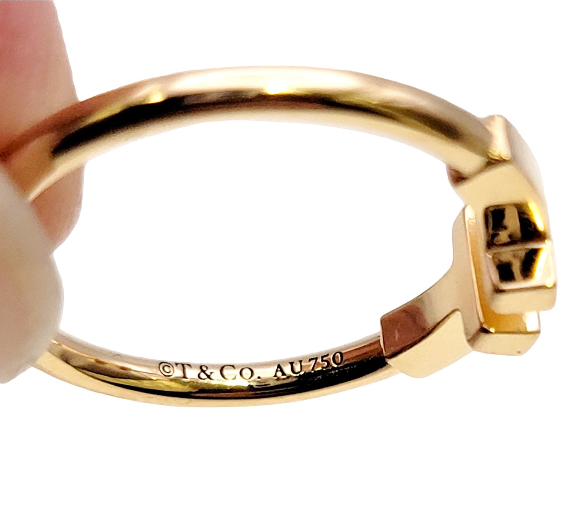 Tiffany & Co. Tiffany T Wire Band bague en or rose 18 carats avec boîte en vente 4