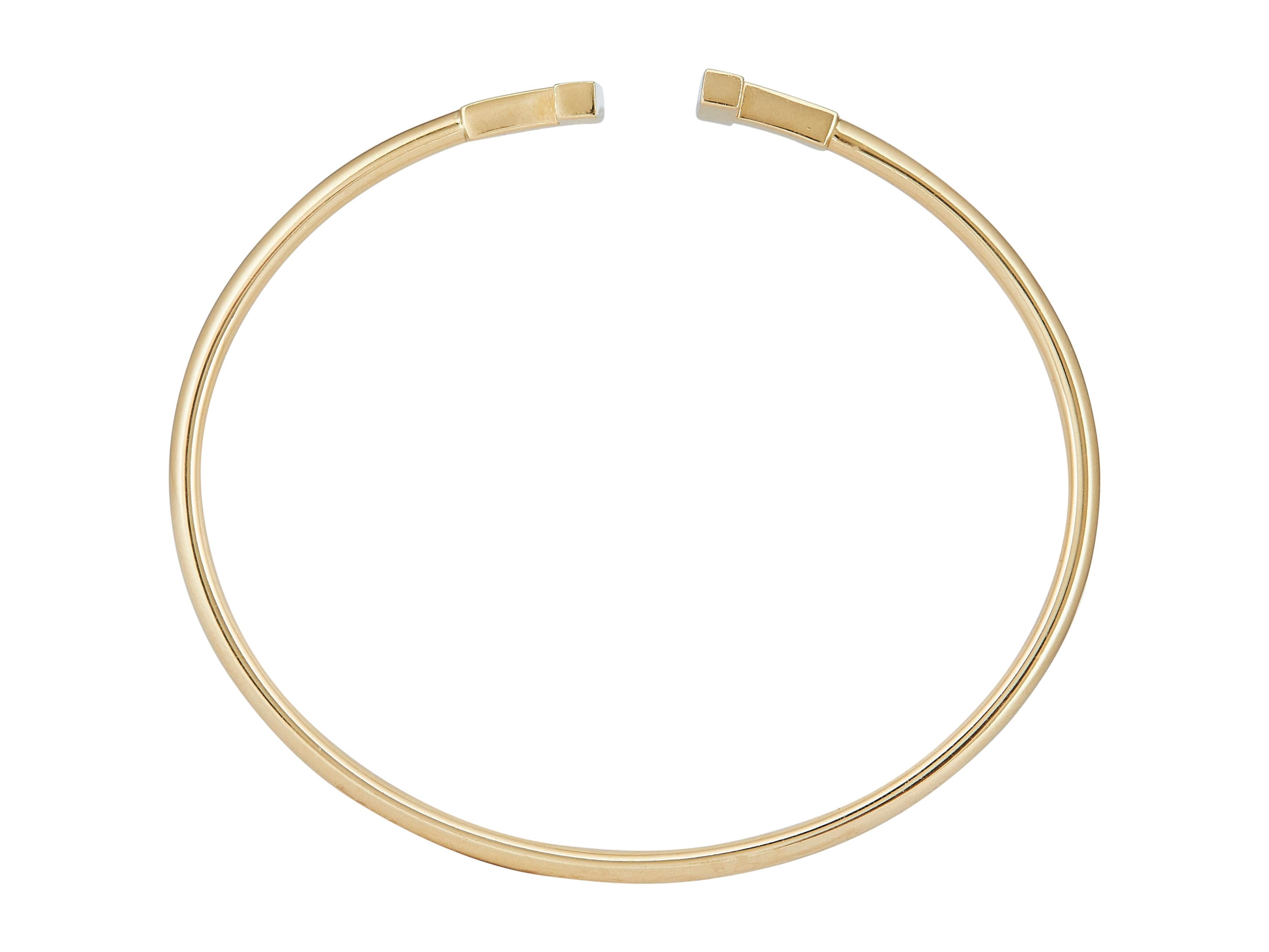 Tiffany & Co. Tiffany T-Draht-Armband 18K Gelbgold im Zustand „Gut“ im Angebot in New York, NY