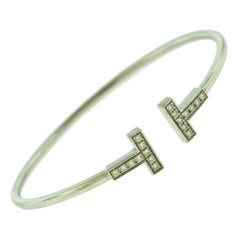 Tiffany & Co. Tiffany T-Draht-Armband mit Diamanten in Weißgold